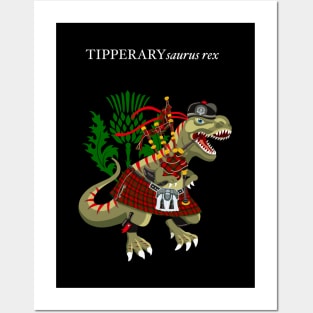 Clanosaurus Rex TIPPERARYsaurus Plaid Tipperary Irish Ireland Family Tartan Posters and Art